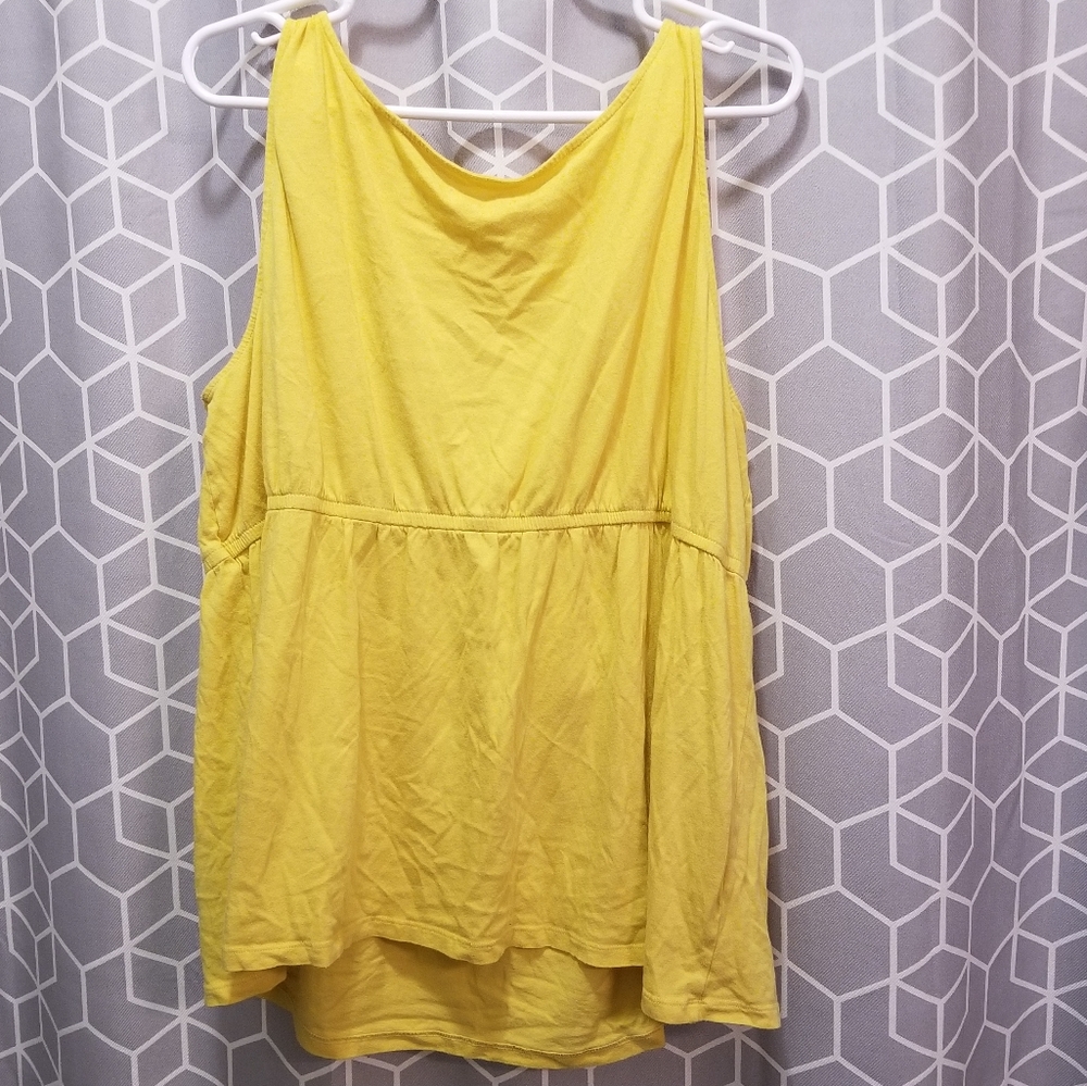 Old Navy Yellow Ruffle Tank Top - Picture 2 of 6